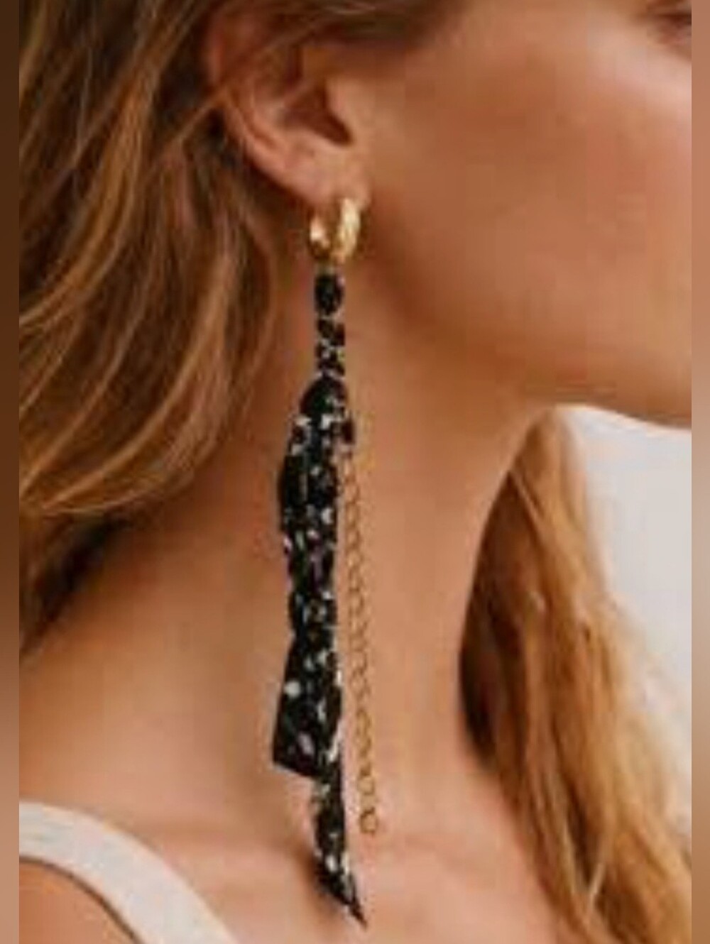 Free People Fabric Chain Earrings